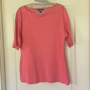 Karen Scott Boatneck Top Orange XL